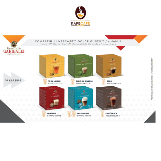 Picture of 160 MIXED DOLCE GUSTO CAPSULES DEAL + FREE ORGANIC DESCALER